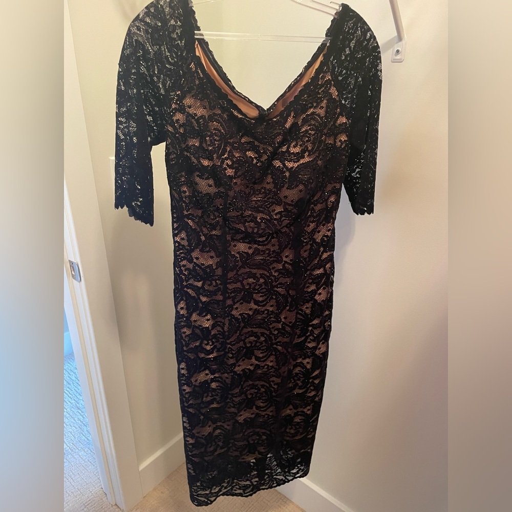 Black lace cocktail dress 8